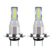 H7 Car LED Fog Light Pair 12V-24V 12W 1800LM Yellow - 1