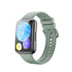 Huawei Watch Fit 2 Grey Green Silicone Band - Solid Color Replacement - 1