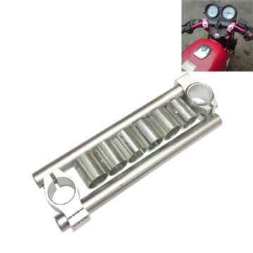 CNC Handle Bar Grips Set for Motorcycle Modification - Silver - 1