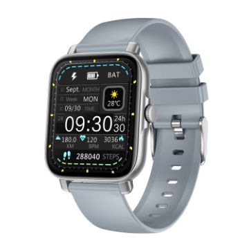GT30 Smart Watch, 1.69" TFT Screen, IP67 Waterproof, Bluetooth Call, Silver - 1