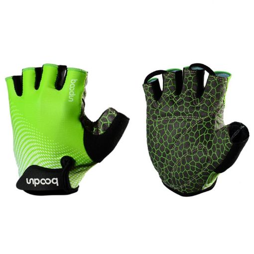 BOODUN 1096 Green Silicone Fitness Gloves, Non-slip & Breathable, Size M - 1