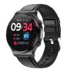 E300 Smart Health Watch: 1.32" Screen, ECG, Temp & BP Monitor (Black) - 1
