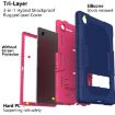 Samsung Galaxy Tab A8 10.5 2021 Shockproof Case Navy Blue Rose - 3