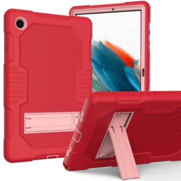 Samsung Galaxy Tab A8 10.5 2021 X200 Shockproof Case Red Silicone + PC - 1