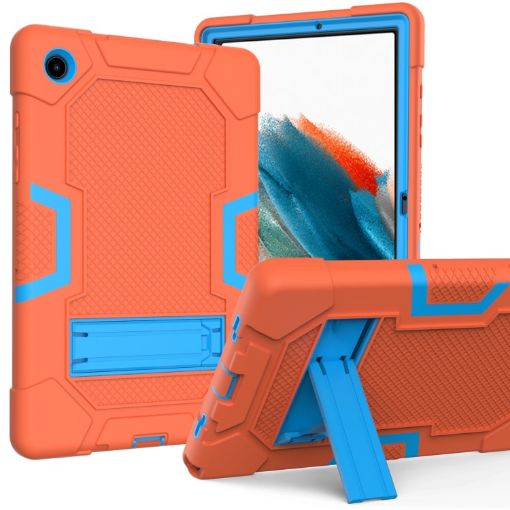 Samsung Galaxy Tab A8 10.5 2021 X200 Orange Blue Silicone PC Case - 1