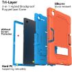 Samsung Galaxy Tab A8 10.5 2021 X200 Orange Blue Silicone PC Case - 3