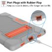 Samsung Galaxy Tab A8 10.5 2021 X200 Grey Orange Silicone PC Case - 4