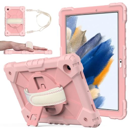 Samsung Galaxy Tab A8 10.5 2021 X200 Rose Gold Silicone PC Case - 1