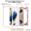 Samsung Galaxy Tab A8 10.5 2021 Case, Rose Gold+Beige Silicone+PC - 3