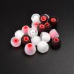 QKZ GJES 6-in-1 In-Ear Earphone Silicone Ear Caps White Red - 2