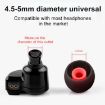 QKZ GJES 6-in-1 In-Ear Earphone Silicone Ear Caps White Red - 7