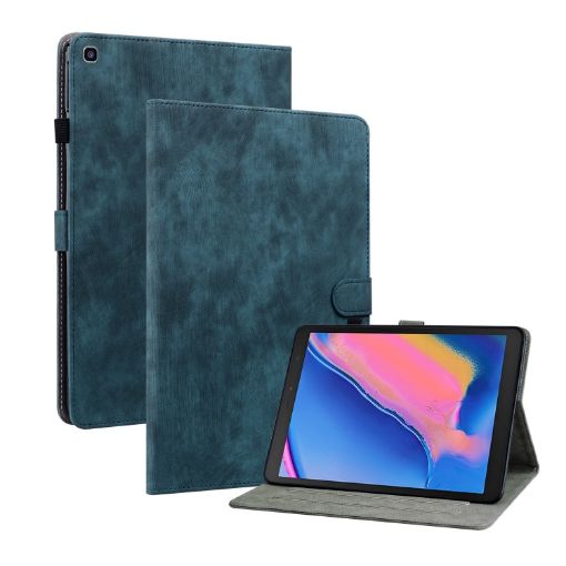 Samsung Galaxy Tab A 8.0 2019 Tiger Pattern Flip Leather Case Dark Blue - 1