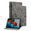 Samsung Galaxy Tab S9+ Grey Tiger Pattern Flip Leather Case - 1