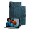 Samsung Galaxy Tab S9+ Tiger Pattern Flip Leather Case - Dark Blue - 1
