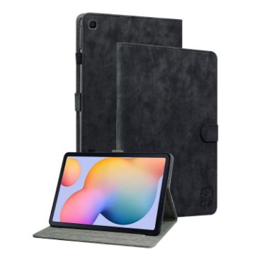 Samsung Galaxy Tab S5e T720/T725 Tiger Pattern Flip Leather Case Black - 1