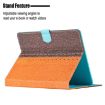 7" Orange Leather Tablet Case - Solid Color, Stitching Design - 6