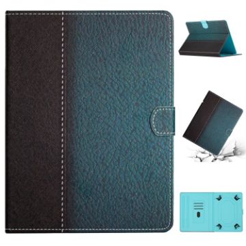 7" Green Leather Tablet Case - Solid Color, Stitching Design - 1