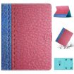 8" Rose Red Leather Tablet Case - Solid Color Stitching Cover - 1