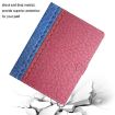 8" Rose Red Leather Tablet Case - Solid Color Stitching Cover - 5