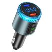 BC77 QC3.0 Fast Charging Car Bluetooth MP3 Player FM Transmitter Navy - 1