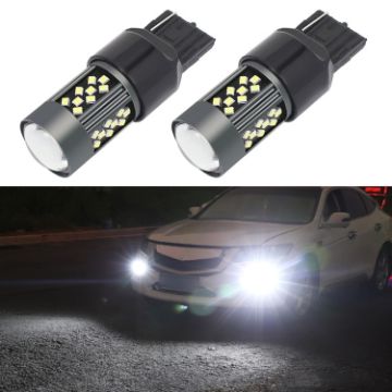 7443 12V 7W Car LED Fog Light Pair - White Light, Continuous Use - 1