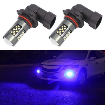9006 12V 7W Car LED Fog Light Pair - Blue Light - 1