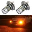 H7 12V 7W Car LED Fog Light Pair - Orange Light - 1