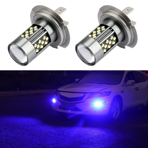 H7 12V 7W Car LED Fog Light Pair - Blue Light - 1