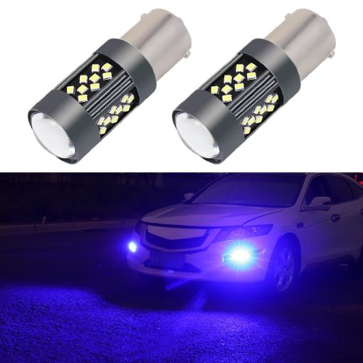 1 Pair 1156 12V 7W Blue Strobe LED Car Fog Light - 1