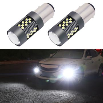 1157 12V 7W Strobe LED Fog Light Pair - White Light for Cars - 1