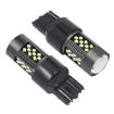 7443 12V 7W Red Strobe LED Fog Light Pair for Cars - 2