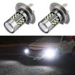H7 12V 7W Strobe LED Fog Light Pair - White Car Lights - 1