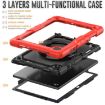 Samsung Galaxy Tab A8 Red Silicone + PC Case with Bracelet Holder - 4