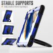 Samsung Galaxy Tab A8 Dark Blue Silicone + PC Bracelet Holder Case - 6