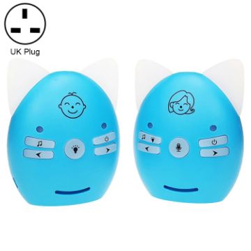 V30 Wireless Audio Baby Monitor with Intercom & Night Light, UK Plug, Blue - 1