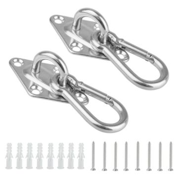 8mm 304 Stainless Steel Sand Bag Ceiling Hook - 2 PCS Heavy Duty Hangers - 1