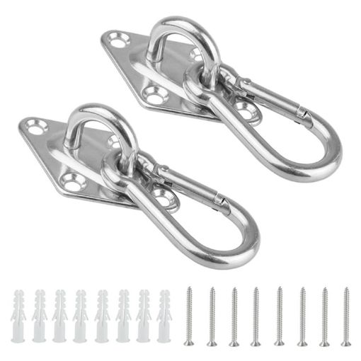 8mm 316 Stainless Steel Ceiling Hook - Heavy Duty Swing Hangers, 2 PCS - 1