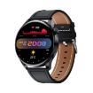 GW69 Smart Watch - BT Call, Heart Rate, BP, Blood Oxygen, Black/Leather Strap - 1