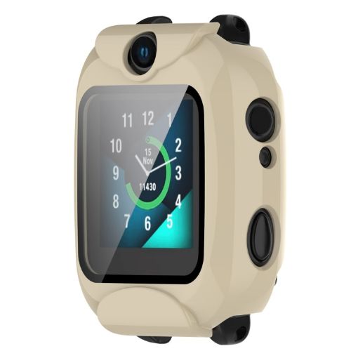 Xplora XGO2 Tempered Glass Film PC Watch Case - Ivory White - 1