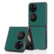 Huawei P50 Pocket Green Litchi Texture Phone Case - Plain Skin Cover - 1