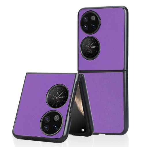 Huawei P50 Pocket Litchi Texture Phone Case - Purple Skin Cover - 1