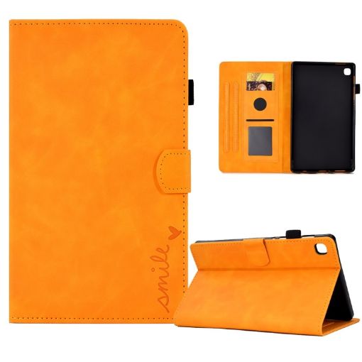 Samsung Galaxy Tab A 8.0 2019 T290 Khaki Embossed Smile Leather Case - 1