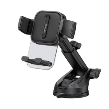 USAMS US-ZJ072 Car Console Retractable Transparent Holder - Black - 1