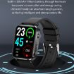 F100 1.7" HD Smart Watch with Leather Strap, Temp & Oxygen Monitor - 8