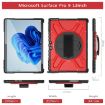 Microsoft Surface Pro 9/10/11 Shockproof Rotatable Kickstand Case - Red - 3