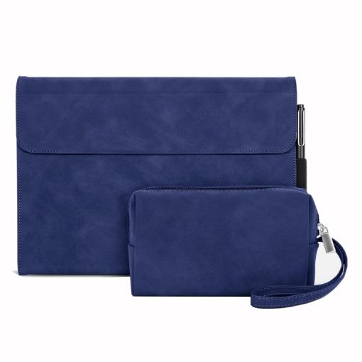 Sheepskin Shockproof Case with Power Bag for Surface Pro 9/10 - Blue - 1