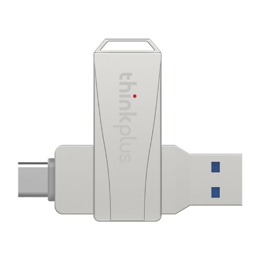Lenovo Thinkplus MU252 64GB USB 3.1 & USB-C Flash Drive Silver - 1