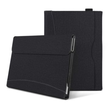 Microsoft Surface Pro 8 Black Leather Tablet Case with Cloth Texture - 1