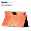 Samsung Galaxy Tab A8 Orange Crocodile Texture Leather Tablet Case - 4
