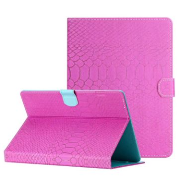 7" Tablet Case - Rose Red Crocodile Texture Leather Cover - 1
